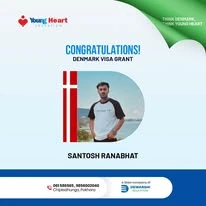 Young Heart congratulatory student visa post